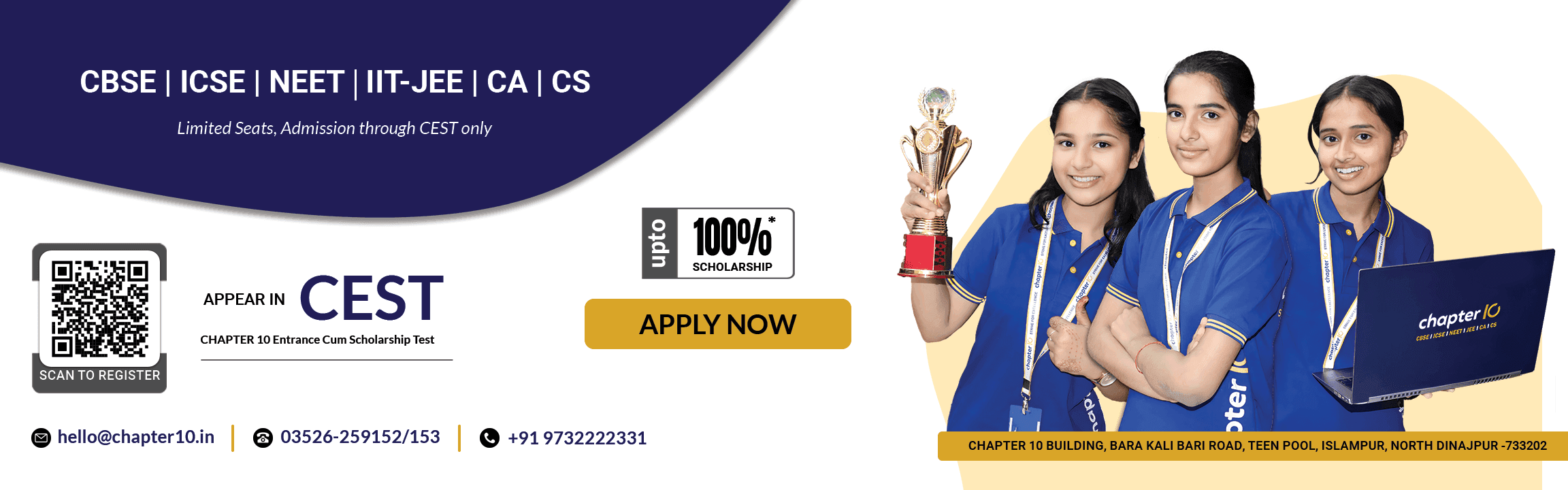 Chapter10 Admissions Open Banner